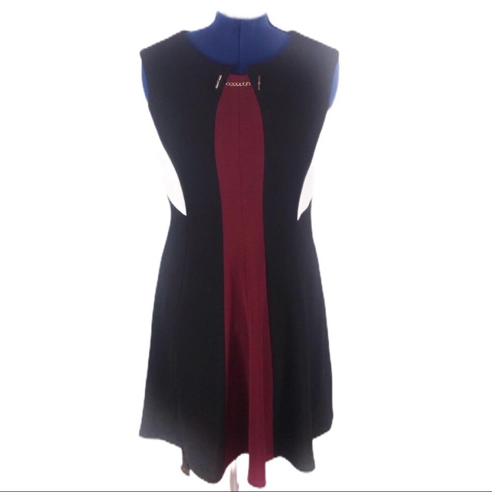 One Studio New York 14 color block skater dress